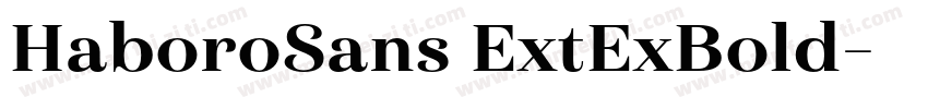 HaboroSans ExtExBold字体转换